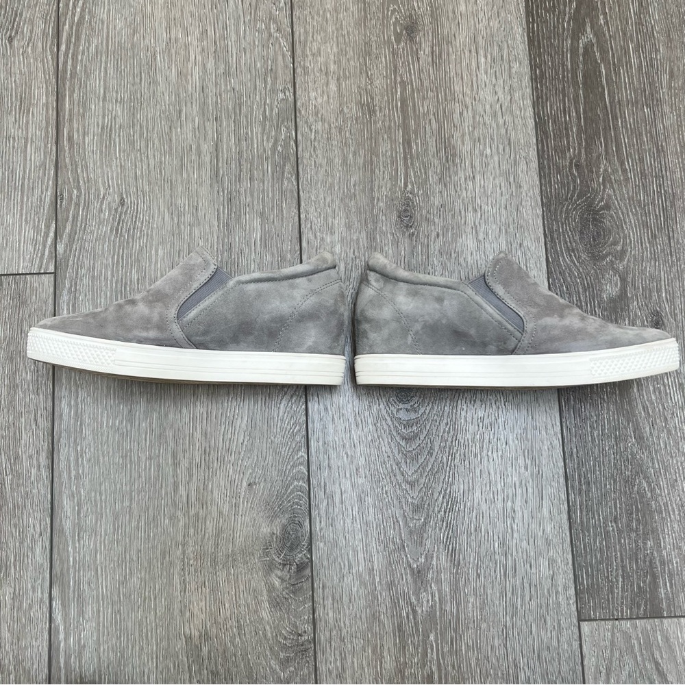 CASLON AUSTIN SUEDE SLIP ON HIDDEN WEDGE SNEAKER GREY 8 - Picture 3 of 11